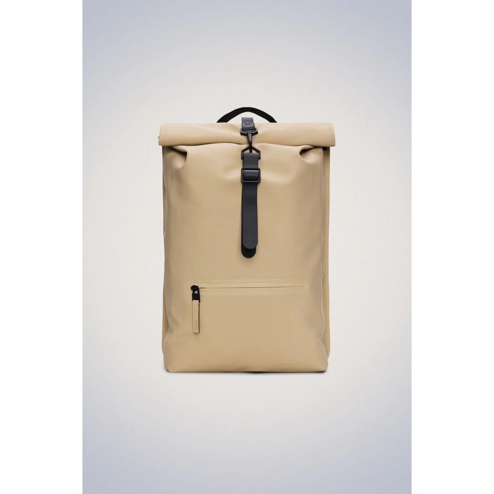 NWT RAINS Rolltop Rucksack Backpack in Sand
